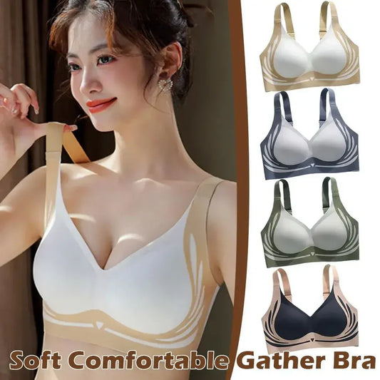 🔥🎁Super gather bra | Wireless Push-up Bra👍No more sagging breasts